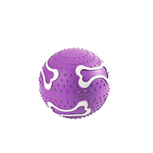 Dog Toy Ball With Squeeker, 8 Cm Rubber Purple  Pack Of 3 | Hunter