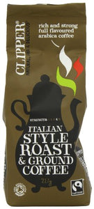 Clipper Fairtrade Organic Roast and Ground Coffee Italian Style 227 g (Pack of 4).