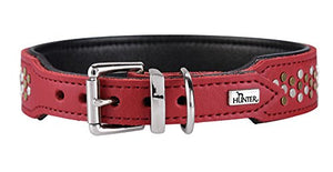 Collar Basic Rivellino, 32 Coated Split Leather Red/Black | Hunter