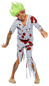 Smiffys Men's Zombie Ogre Costume, Top, Trousers, Mask and Wig, Zombie Alley, Colour: Multi-coloured, Size: M, 23354