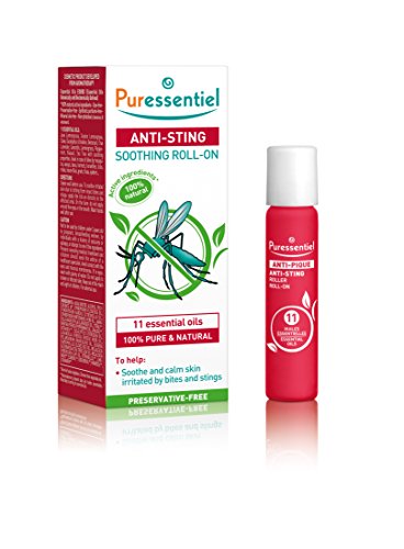 Puressentiel Anti-Sting Soothing Roll-on 5 ml - Bite & Sting from mosquitoes, bees, insects - 100% pure & natural essential oils with soothing properties, non phototoxic