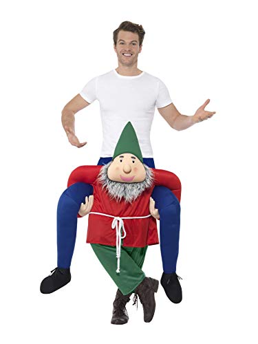 Smiffys 48818 Piggyback Gnome Costume, Green, One Size