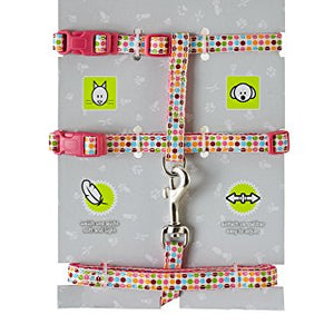 Harness With Leash Set Nylon Pink  Pack Of 3 | Hunter