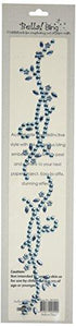 Ruby Rock-It Bling Self Adhesive Rhinestones, Floral Strips, Blue, 2-Pack