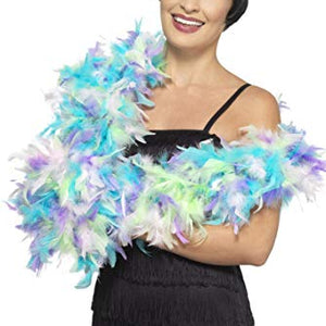 Smiffys 48059 Mixed Pastel Deluxe Boa Fancy Dress Costume Set, Multi-Colour, One Size