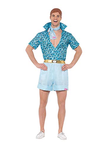 Smiffy's 42979M Officially Licensed Barbie, Safari Ken Costume Dress, Blue, M-Size 38"-40"