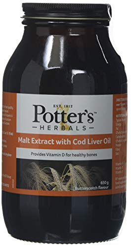 Potters Malt Extract and Cod Liver Oil with Butterscotch 650 g