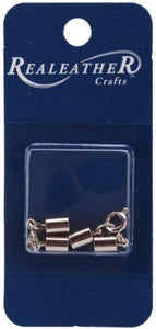 Silver Creek End Cap & Clasp 3mm 2/Pkg: Silver