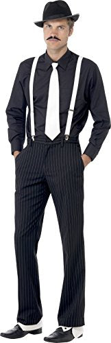 Smiffys Gangster Instant Kit with Braces, Tie, Hat, Spats and Moustache