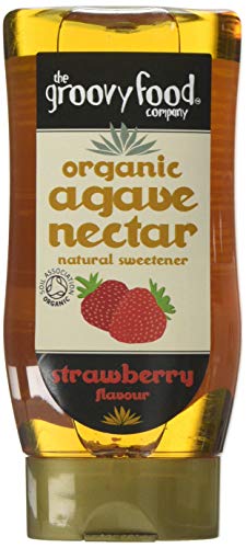 The Groovy Food Company Organic Agave Nectar Strawberry Flavour 250ml (Pack of 3)