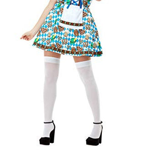 Smiffys 47788L Oktoberfest Beer Maiden Costume, Women, Blue, L - UK Size 16-18