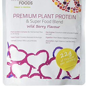 Premium Raw Plant Protein and Superfood Blend 250gm - Wild Berry