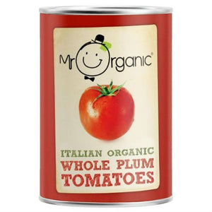 Mr Organic Organic Whole Plum Tomato Tin 400g (Pack of 2)