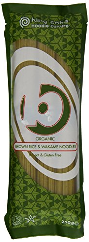 King Soba Org Brown Rice Wakame Noodles 250g (Pack of 2)