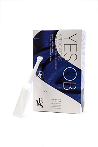 YES OB APPS organic plant-oil based natural personal lubricant applicators, 6 x 5ml