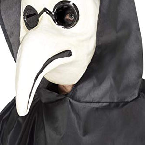 Smiffys 45036 Authentic Plague Doctor Mask, White, One Size