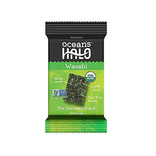Ocean's Halo Wasabi Organic Seaweed Snack 4g (Pack of 12)