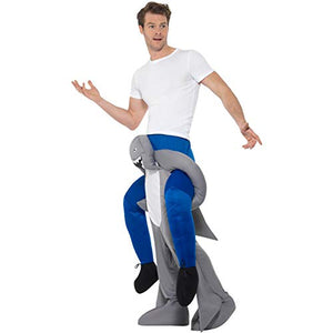Smiffys 47164 Piggyback shark Costume, Grey, One Size