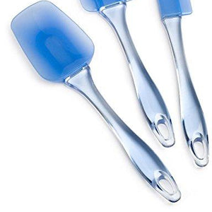 Wilton 570-1121 Easy Flex 3-Piece Silicone Spatula Set, Blue