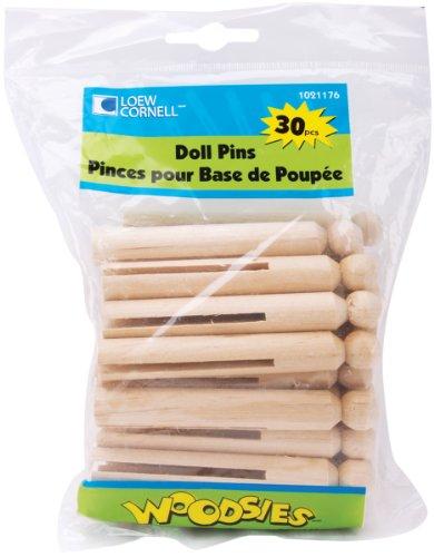 Simply Art Wood Round Doll Pins 30 ct.