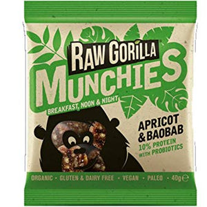 RAW GORILLA Apricot & Baobab Munchies 40g (PACK OF 1)