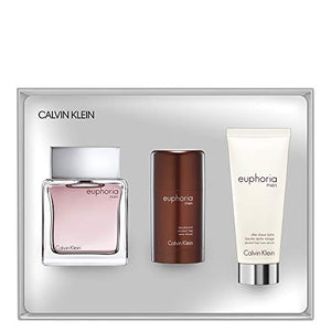 Ck Euphoria Men Eau De Toilette 100ml/after Shave 100ml/75g Deo Stick Gift Set