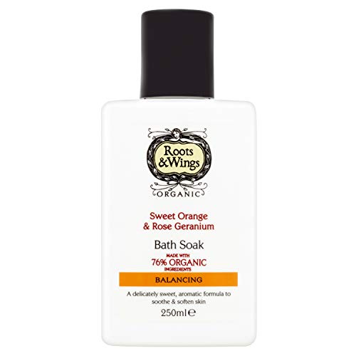 Roots & Wings Organic Balancing Sweet Orange and Rose Geranium Bath Soak 250ml