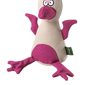 Dog Toy Canvas Bird, Approx. 20 Cm Tan/Pink  Pack Of 3 | Hunter