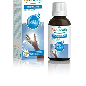 Puressentiel Essential Oils for Diffusion Positive Energy, 30 ml – Aromatherapy - 100% pure & natural essential oils - To help promote positive energy – Sensorial wellbeing – For home, office, spa