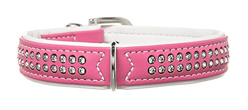 Collar Modern Art Deluxe 45 Nickel Artificial Leather Pink/White | Hunter