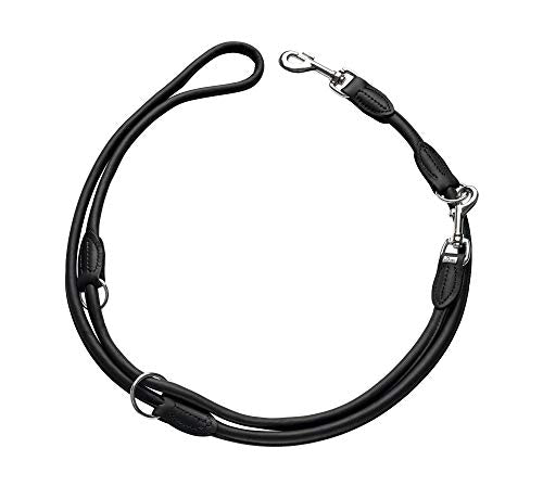 Training Leash Round & Soft 10/200 Nickel, Nappa Black | Hunter
