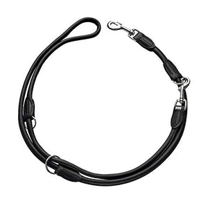 Training Leash Round & Soft 8/200 Nickel, Nappa Black | Hunter