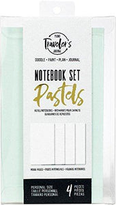 Prima Traveler's Journal Refill Notebook 4/Pkg-Personal Size, Pastels
