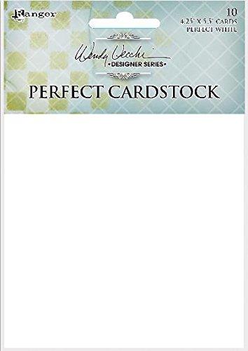 Ranger Wendy Vecchi Perfect Cardstock 4.25"X5.5" 10/Pkg-White Cards