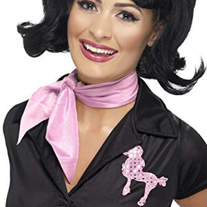 Smiffys 50's Flicked Beehive Bob with Ribbon Bow - Black