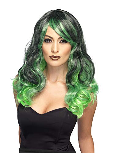 Smiffys "Women's Ombre" Wig (Black/Green)