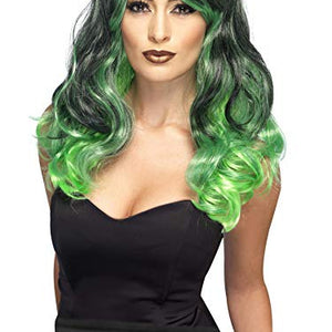 Smiffys "Women's Ombre" Wig (Black/Green)