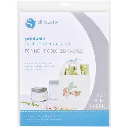 Silhouette HEAT-PRINT-LT Printable Heat Transfer Material for Light Fabrics