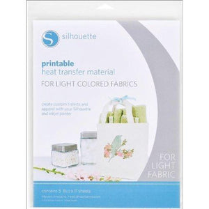 Silhouette HEAT-PRINT-LT Printable Heat Transfer Material for Light Fabrics