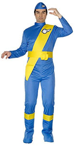 Smiffys Men's Thunderbirds Virgil Costume, Jumpsuit, Hat, Boot Covers & Sash, Size: M, Color: Blue, 28919
