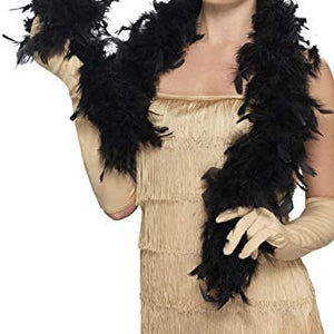 Smiffys Boa Feather, 50 g/150 cm - Black