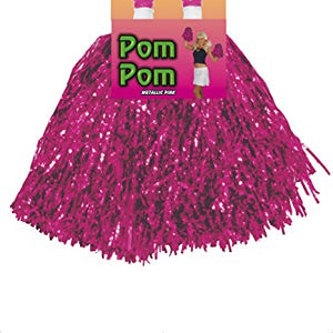 Smiffys Pom Poms Metallic Pair - Pink