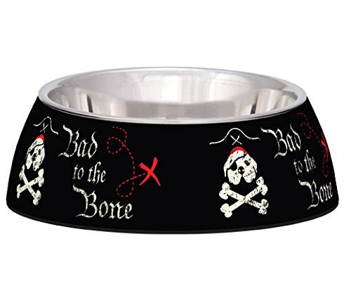 Small Milano Bowl- Bad To The Bone | Loving Pet Products