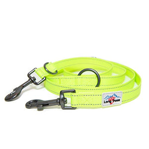 Long Paws Urban Trek Reflective Webbing Training Leash, Neon Yellow, Medium - 200Cm, 2.0Cm Wide