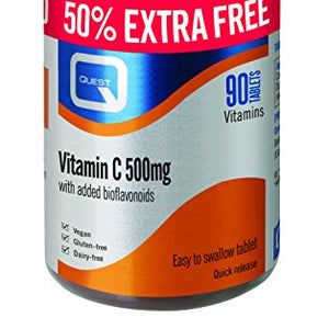 Quest Vitamin C 500mg - Extra Fill 60 + 30s
