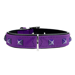 Collar Softie Pyramide 55 Nickel Artificial Leather Violet/ Black | Hunter