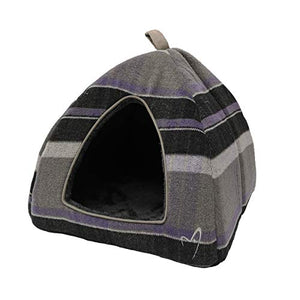 Gor Pets Camden Pyramid Bed (40X40X40Cm) Purple Check