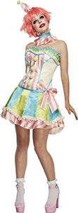 Fever Women's Boutique Vintage Clown Costume, Blue/ Green, L