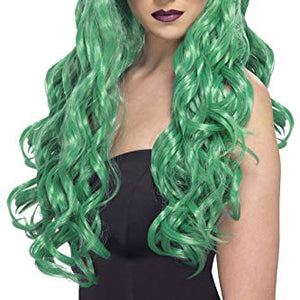 Smiffys Desire Long Curly with Fringe Wig - Green