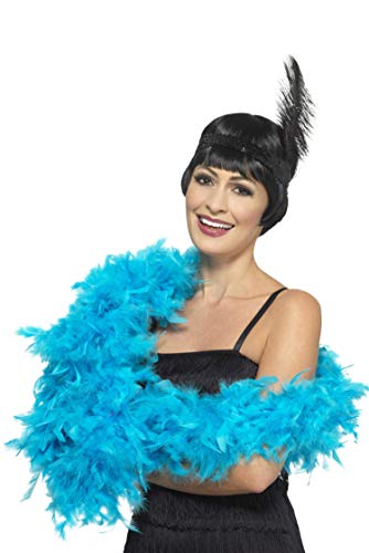 Smiffys 48060 Deluxe Boa, Blue, One Size